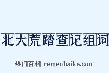 北大荒踏查记组词是什么意思的图片